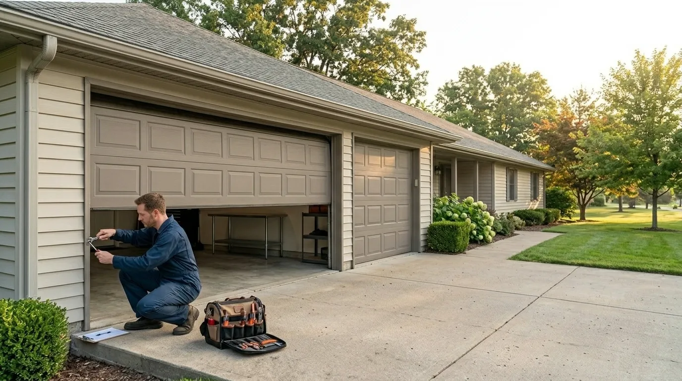 Garage door service call in Fayetteville, NC
